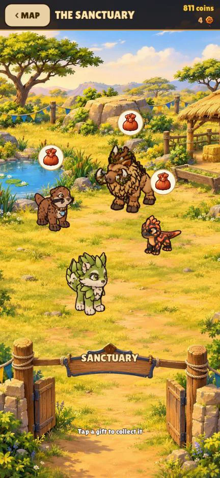 The Sanctuary, where rescued beasts live and leave gifts